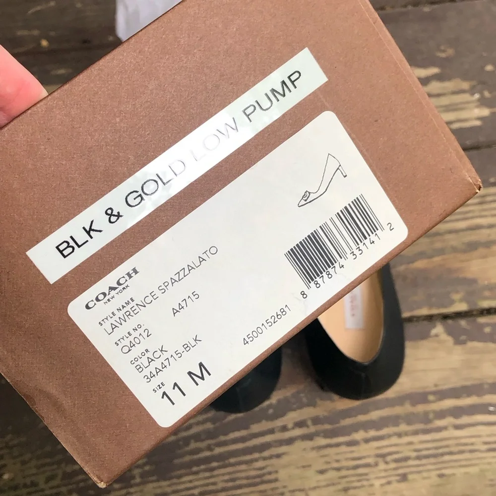 Size 11 Black Coach Lawrence Spazzalato - Picture 4 of 5